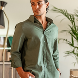 Kai | Lightweight Langarm Herren Sommer Leinenhemd