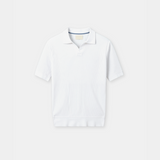 Herren-Poloshirt aus Rippstrick – Offener Kragen, Slim Fit