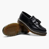Olivia | Retro-Stil Schwarze Loafer aus Leder mit Fransen