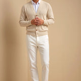 Gianni – Klassische Herren-Strickjacke in Beige