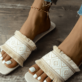 Slides de plage frangés