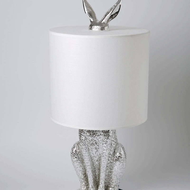 Goldene Kaninchen Tischlampe – Originelle Designer-Leuchte mit Schirm