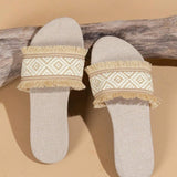 Slides de plage frangés