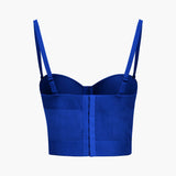 Ida | Figurbetontes Bustier-Top mit Bügel-Cups und transparenter Mesh-Struktur