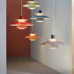 MaxMosaic | Moderne Schatten LED Hängelampe Buntes Metall Wohn/Schlafzimmer/Esszimmer Zendoo.de