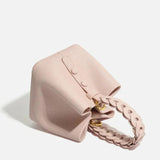 Yamina | Elegante strukturierte Handtasche mit geflochtenem Henkel