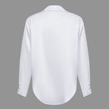 Florentine | Elegante Langarm-Bluse aus seidigem Satin