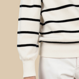 Gestreifte Pullover mit Kragen