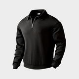 Herren Pullover mit Stehkragen und halbem Reißverschluss – Stilvoll & Modern