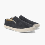 Jacob | Stylischer Espadrille Herren-Slip-On aus Wildleder mit Bastsohle