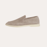 Eleganter Beige Herren Loafer aus Echtem Wildleder