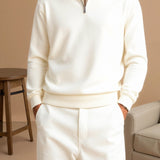 Minimalistischer Fleece-Pullover mit Reißverschluss – Wärme & Stil vereint