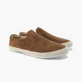 Jacob | Stylischer Espadrille Herren-Slip-On aus Wildleder mit Bastsohle
