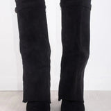 Evy | Elegante Damenstiefel aus hochwertigem Suede mit goldenen Akzenten