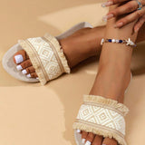 Slides de plage frangés