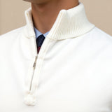 Minimalistischer Sweatshirt mit Reißverschlusskragen
