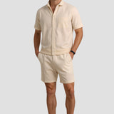 Herren-Shorts in Beige mit Kordelzug – Minimalistischer Komfort