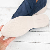 Casual Loafer in Dunkelblauer und Beiger Veloursleder-Optik