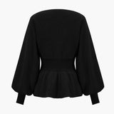 Amelie | Elegantes Strick-Set mit Peplum-Top & Bleistiftrock