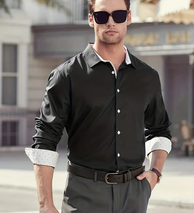 Alexander | Elegantes Businesshemd mit Kontrastdetails