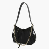 Zipporah | Leder Schultertasche mit Kettenakzent