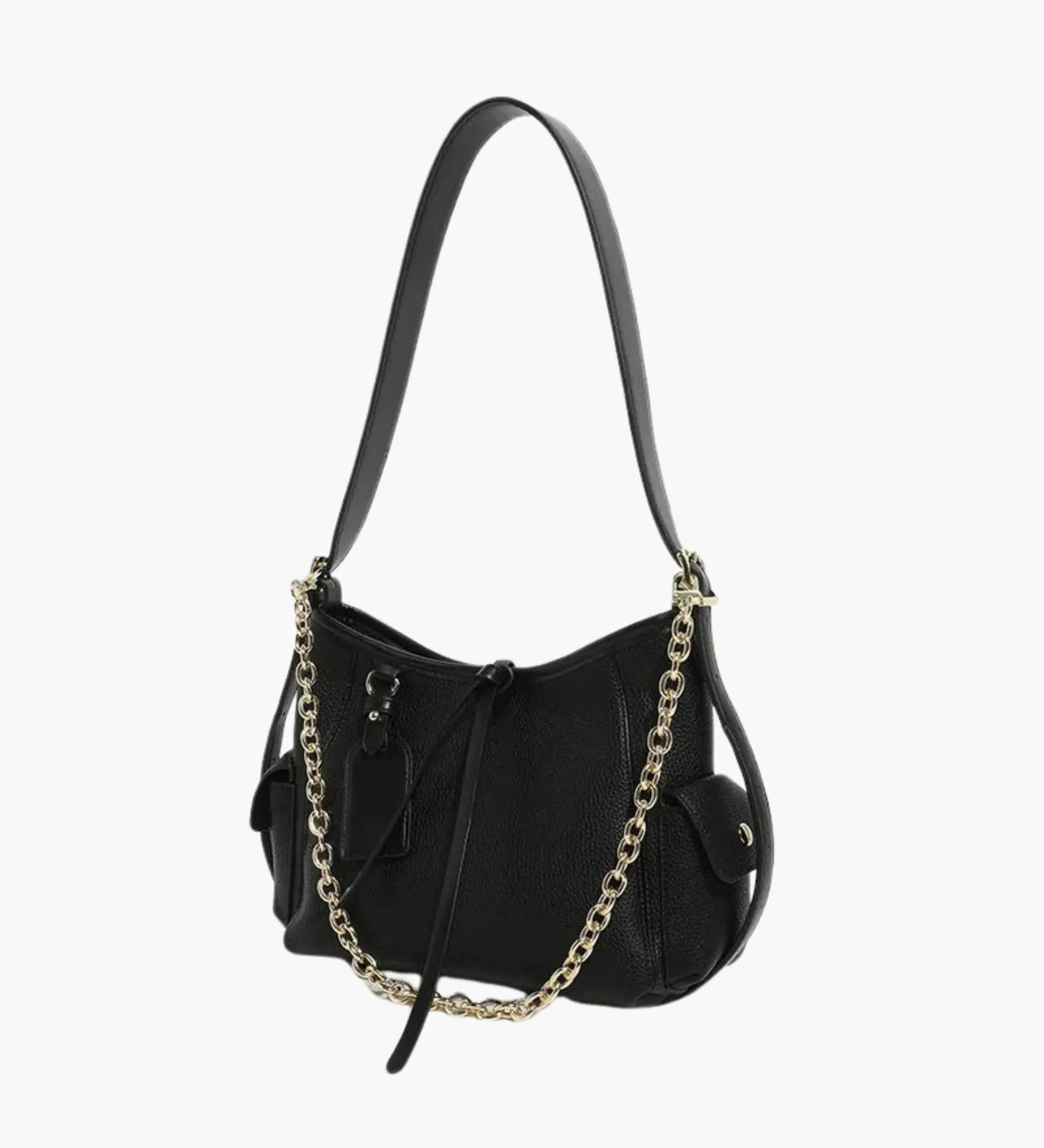 Zipporah | Leder Schultertasche mit Kettenakzent