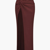 Nadine | Eleganter Twisted-Skirt-Zweiteiler mit Crop-Top
