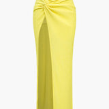 Nadine | Eleganter Twisted-Skirt-Zweiteiler mit Crop-Top