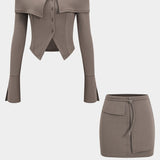 Lilly | Elegantes Off-Shoulder Set mit Minrock