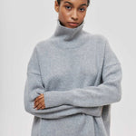 Xandra | Gestrickter Pullover Mit Langem Hals Zendoo.de