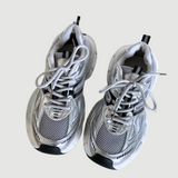 Alora | Chunky Mesh Sneaker Damen – Bequeme & Sportliche Schuhe mit Trendiger Sohle, Grau