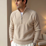 Strickpullover mit Reißverschlusskragen – Stilvoll & Bequem