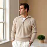 Strickpullover mit Reißverschlusskragen – Stilvoll & Bequem
