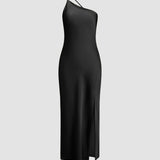 Katharina | Elegantes Rückenfreies Satinkleid für Hochzeit und Party