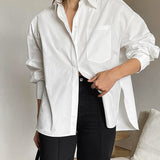 Klassische Oversized Damenbluse – Zeitlos, Vielseitig & Minimalistisch