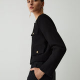 Miriam | Klassische Damen Tweedjacke mit goldenen Knöpfen