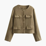 Miriam | Klassische Damen Tweedjacke mit goldenen Knöpfen
