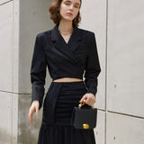 Emilia | Elegantes Zweiteiler-Set mit Cropped Blazer & Maxi-Rock