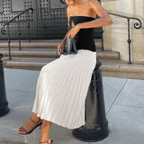 Elise | Stilvolles Bustier-Top & Fließender Maxi-Rock für einen edlen Look