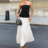 Elise | Stilvolles Bustier-Top & Fließender Maxi-Rock für einen edlen Look