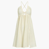 Hadley | Luftiges Midikleid mit Cut-Out, Spaghettiträgern und hohem Beinschlitz