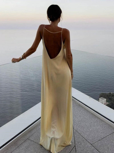 Mathilda | Luxus Slipdress mit tiefem Rückenausschnitt – Elegante Abendmode