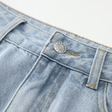 Sofia | Damen Midirock aus Denim mit Frontschlitz