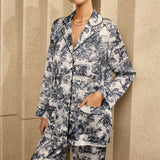 Juliette | Seidenähnlicher Pyjama-Style Zweiteiler – Trendiger Loungewear-Look für Tag & Nacht