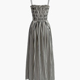 Miriam | Elegantes Sommerkleid mit Streifenmuster & Smock-Top