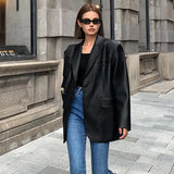 Sarah | Lederblazer mit Taschen und Detail Zendoo.de