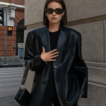 Sarah | Lederblazer mit Taschen und Detail Zendoo.de