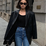 Sarah | Lederblazer mit Taschen und Detail Zendoo.de
