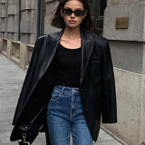 Sarah | Lederblazer mit Taschen und Detail Zendoo.de