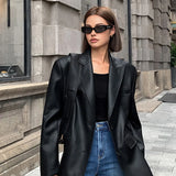 Sarah | Lederblazer mit Taschen und Detail Zendoo.de
